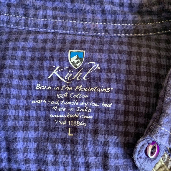 Kuhl Flannel Indigo Plaid Size Large - Picture 2 of 9